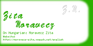 zita moravecz business card